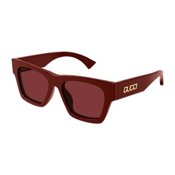 NWT GUCCI SUNGLASSES WOMEN BURGUNDY/RED EYEWEAR GUCCI